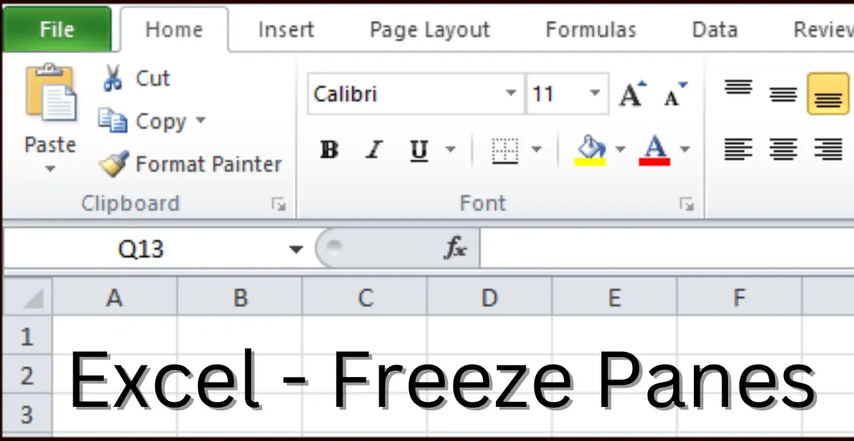 Excel Freeze Panes Hindireadings
