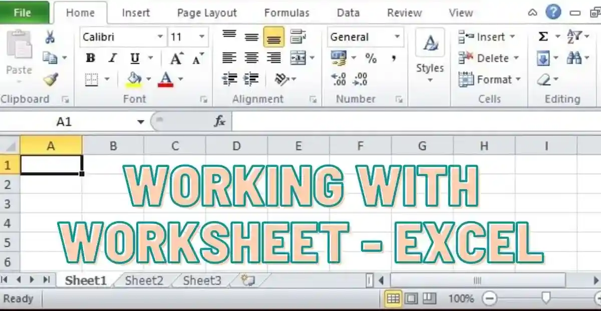 Working with worksheet excel