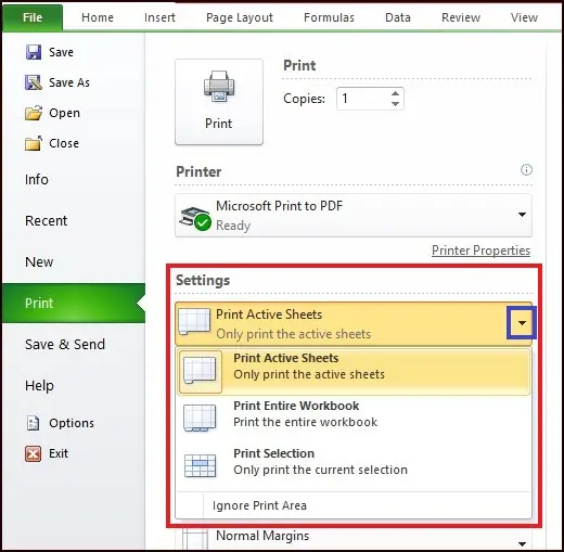 How to Print in Excel