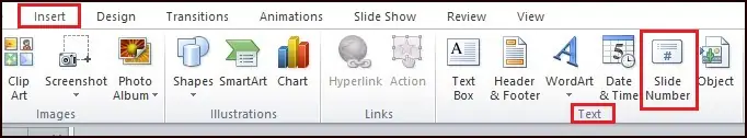 Slide Numbers