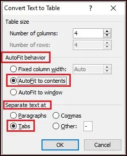 Convert Tabbed Text into Table